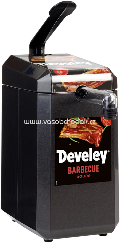 Develey Dispenser mit Etikett "Develey Barbecue Sauce" für 5 kg Dispenserbeutel, 1 St