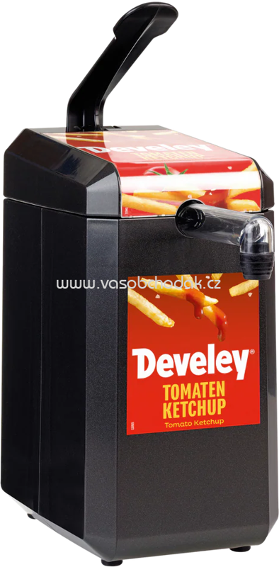 Develey Dispenser mit Etikett "Develey Tomaten Ketchup" für 5 kg Dispenserbeutel, 1 St