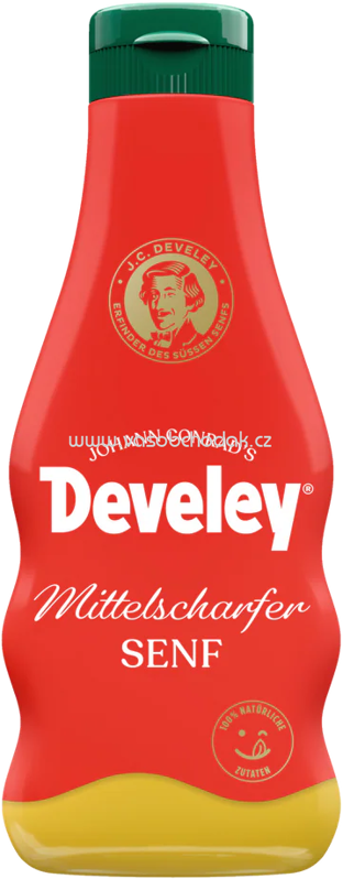 Develey Senf Mittelscharf Squeeze, 250 ml