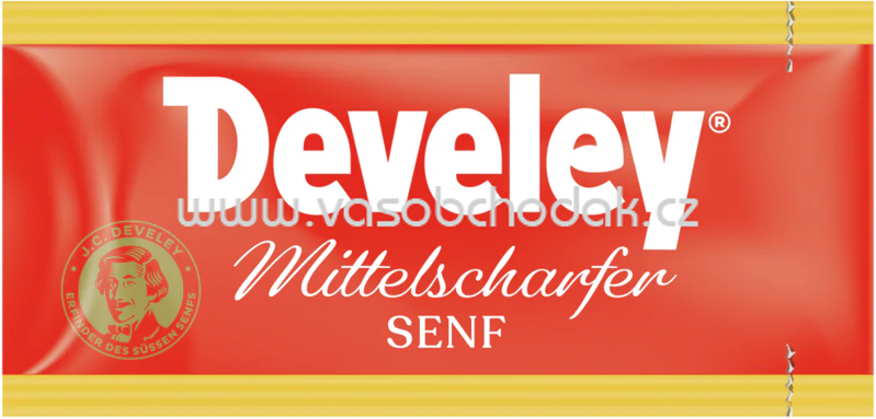 Develey Senf Mittelscharf Portionsbeutel, 200x15 ml
