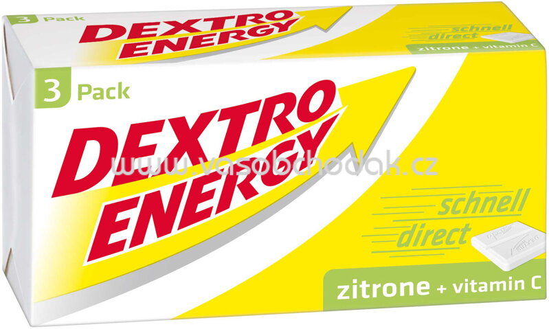 Dextro Energy Traubenzucker Zitrone, 3x8 St, 138g Dextro Energy Traubenzucker Zitrone, 3x8 St, 138g
