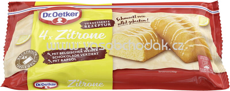 Dr.Oetker Fertiger kleiner Zitronenkuchen, 4 St, 140g Dr.Oetker Fertiger kleiner Zitronenkuchen, 4 St, 140g