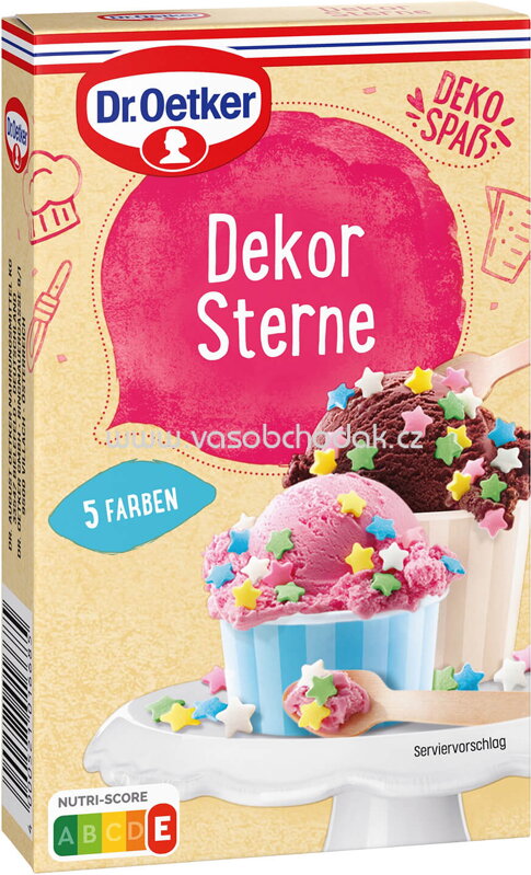 Dr.Oetker Dekor Sterne, 60g Dr.Oetker Dekor Sterne, 60g