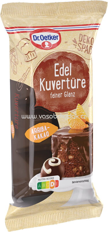 Dr.Oetker Edel Kuvertüre Arriba Kakao, 150g Dr.Oetker Edel Kuvertüre Arriba Kakao, 150g