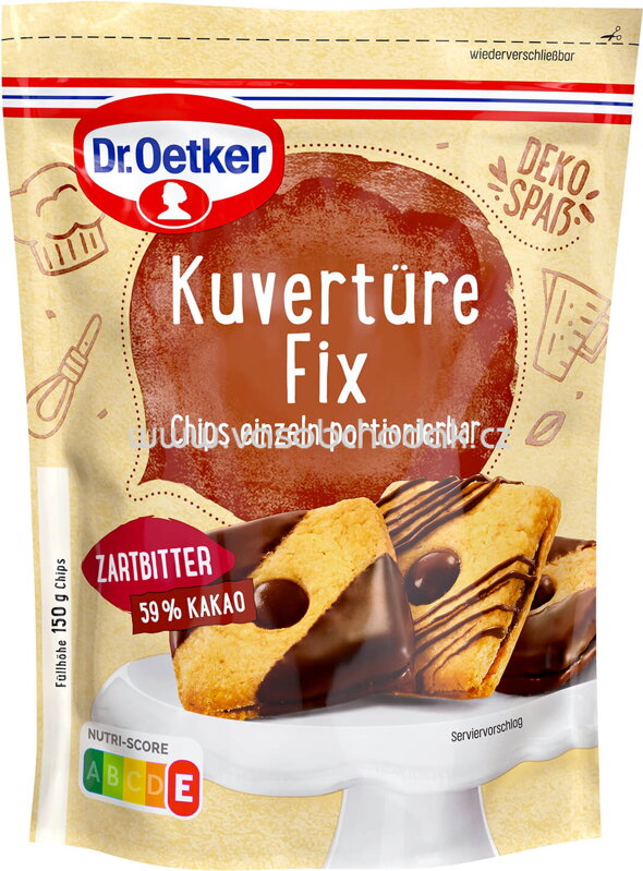 Dr.Oetker Kuvertüre Fix Zartbitter 59% Kakao, 150g