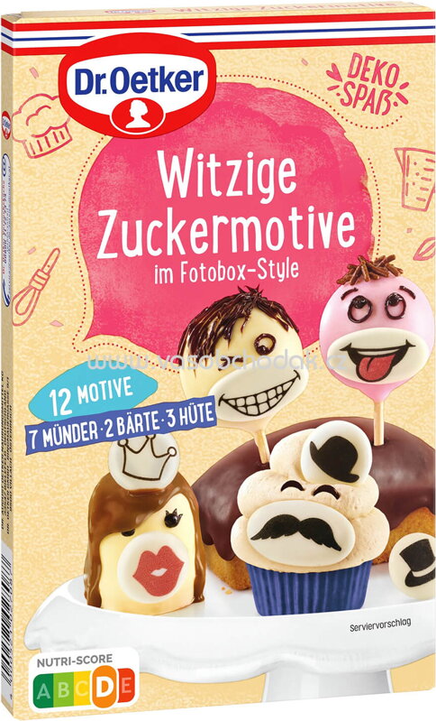 Dr.Oetker Witzige Zuckermotive im Fotobox-Style, 13g