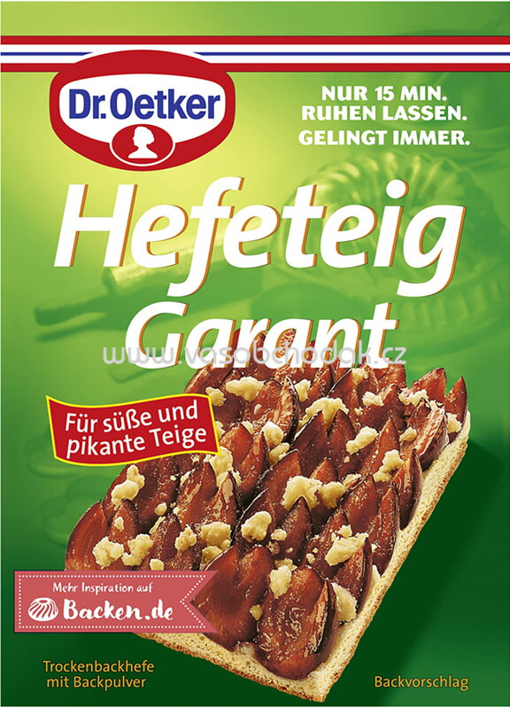 Dr.Oetker Hefeteig Garant, 32g Dr.Oetker Hefeteig Garant, 32g