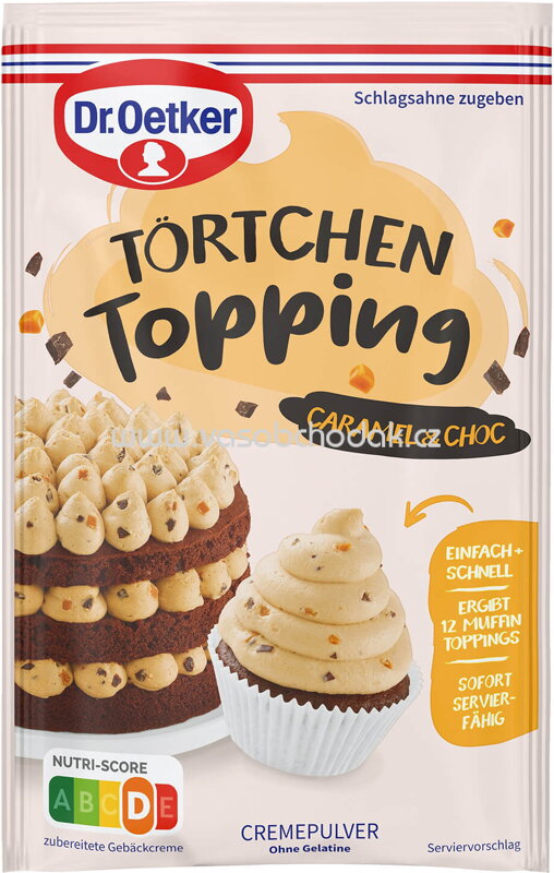 Dr.Oetker Törtchen Topping Caramel & Choc, 83g Dr.Oetker Törtchen Topping Caramel & Choc, 83g