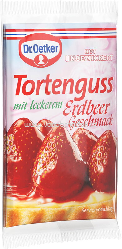 Dr.Oetker Tortenguss mit Erdbeer Geschmack, 3 St, 37,5g