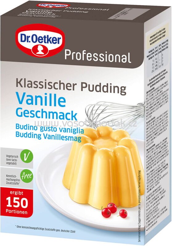 Dr.Oetker Professional Klassischer Pudding Vanille Geschmack, 1 kg