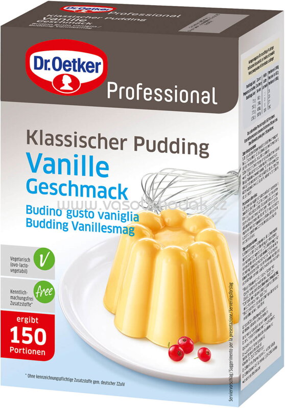 Dr.Oetker Professional Klassischer Pudding Vanille Geschmack, 1 kg Dr.Oetker Professional Klassischer Pudding Vanille Geschmack, 1 kg