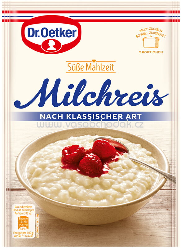 Dr.Oetker Milchreis nach klassischer Art, 125g Dr.Oetker Milchreis nach klassischer Art, 125g