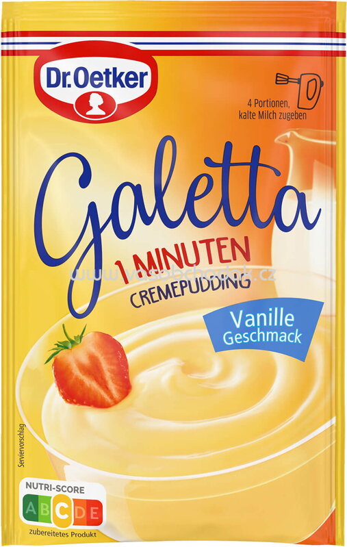 Dr.Oetker Galetta - 1 Minuten Cremepudding Vanille, 80g Dr.Oetker Galetta - 1 Minuten Cremepudding Vanille, 80g