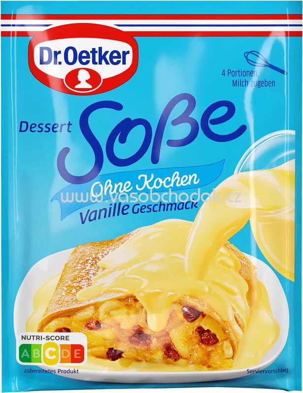 Dr.Oetker Dessert Soße Vanille Geschmack ohne Kochen, 39g Dr.Oetker Dessert Soße Vanille Geschmack ohne Kochen, 39g