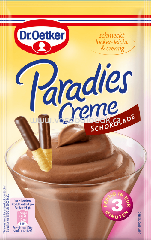 Dr.Oetker Paradies Creme Schokolade, 74g Dr.Oetker Paradies Creme Schokolade, 74g