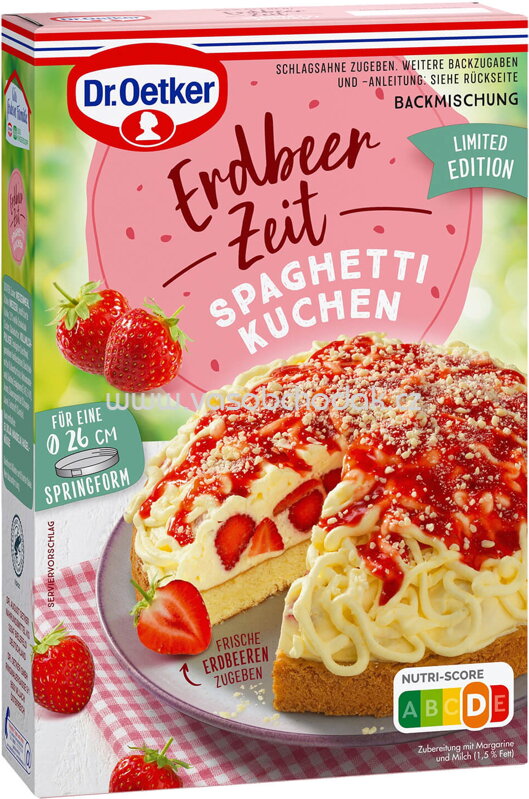 Dr.Oetker Erdbeer Zeit Spaghetti Kuchen, 335g