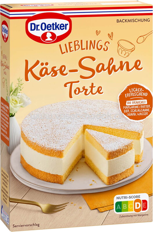 Dr.Oetker Backmischungen Familienkuchen Käse-Sahne-Torte, 385g Dr.Oetker Backmischungen Familienkuchen Käse-Sahne-Torte, 385g