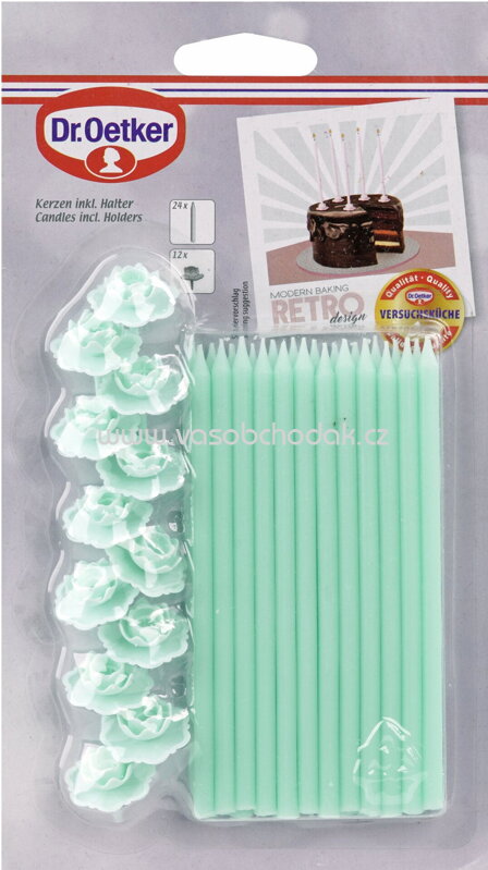 Dr.Oetker 24 Kerzen, Grün, 1 Set Dr.Oetker 24 Kerzen, Grün, 1 Set