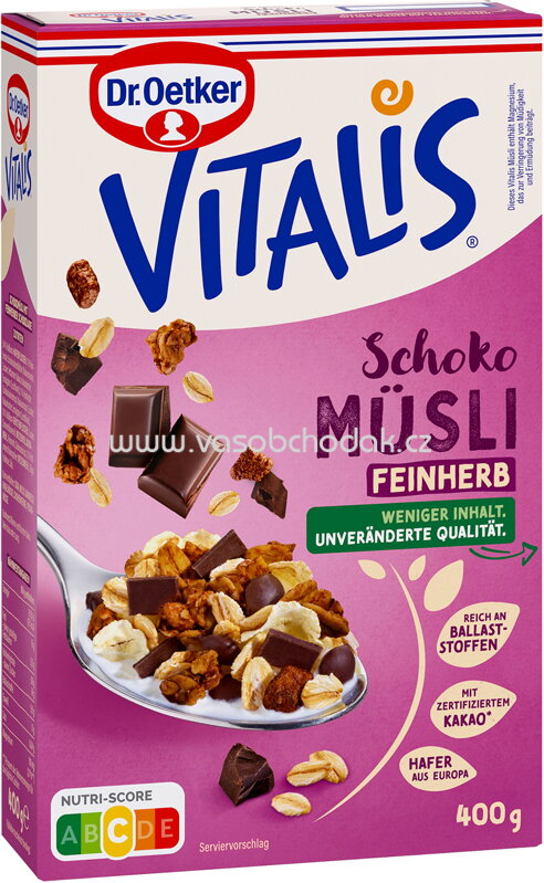 Dr.Oetker Vitalis Schoko Müsli Feinherb, 400g Dr.Oetker Vitalis Schoko Müsli Feinherb, 400g