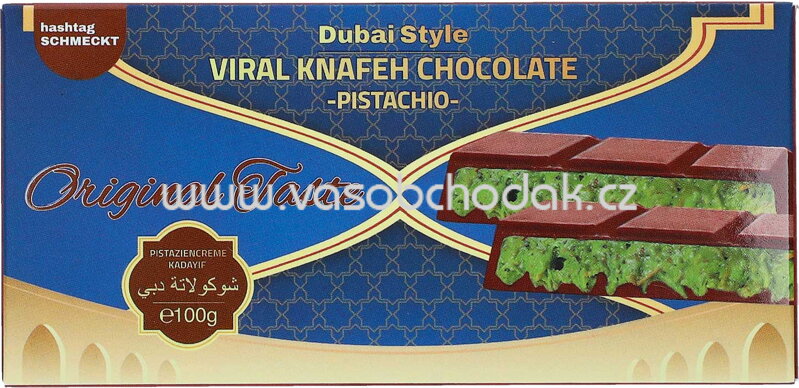 Dubai Style Viral Knafeh Milk Chocolate Pistachio, 100g Dubai Style Viral Knafeh Milk Chocolate Pistachio, 100g