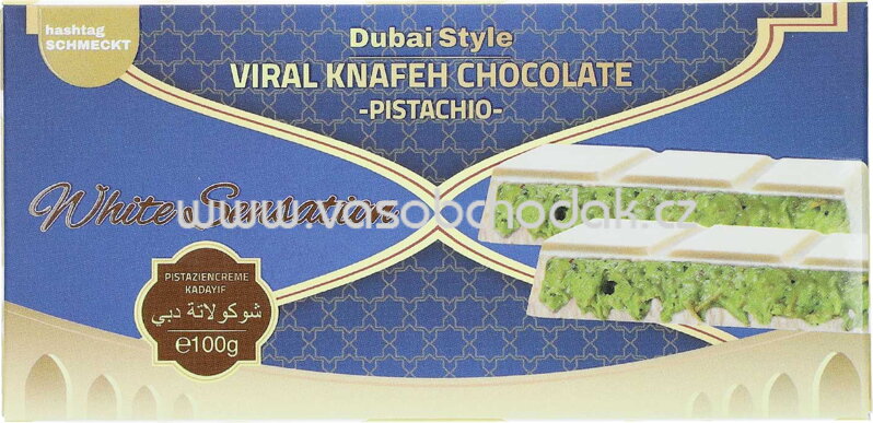 Dubai Style Viral Knafeh White Chocolate Pistachio, 100g Dubai Style Viral Knafeh White Chocolate Pistachio, 100g
