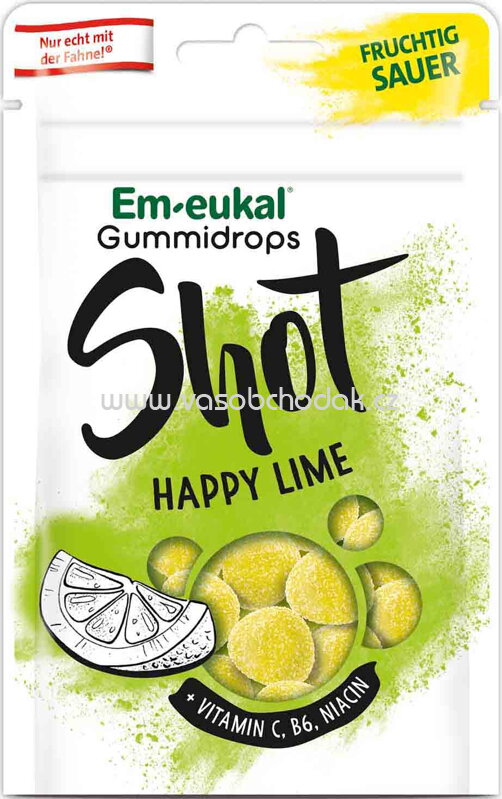 Em-eukal Gummidrops Shot Happy Lime, 65g