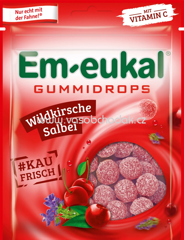 Em-eukal Gummidrops Wildkirsche-Salbei, 90g