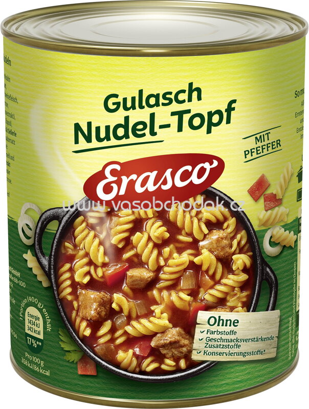 Erasco Gulasch Nudel-Topf, 800g Erasco Gulasch Nudel-Topf, 800g