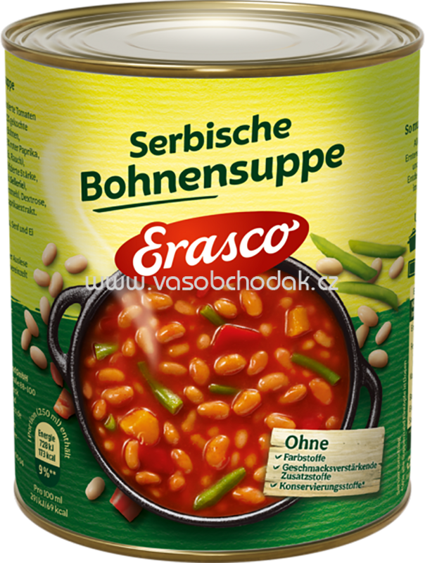 Erasco Serbische Bohnensuppe, 800g Erasco Serbische Bohnensuppe, 800g