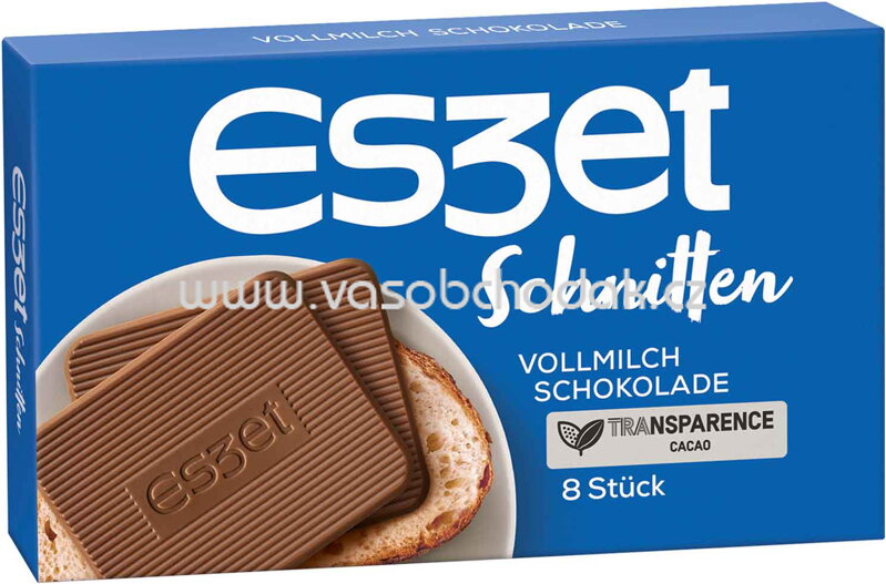 Eszet Schnitten Vollmilch Schokolade, 8 St, 75g