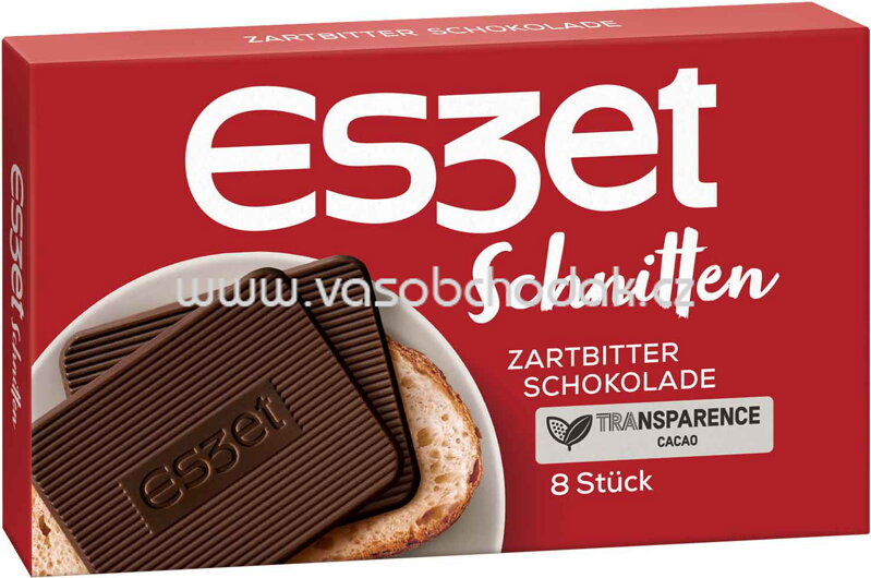 Eszet Schnitten Zartbitter Schokolade, 8 St, 75g