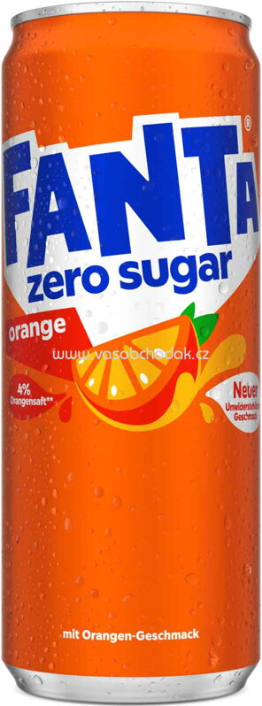 Fanta Orange Ohne Zucker, 330 ml Fanta Orange Ohne Zucker, 330 ml