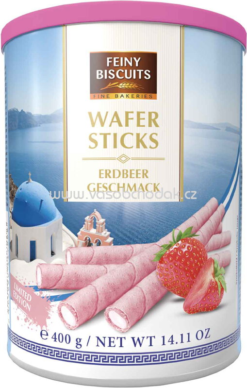 Feiny Biscuits Wafer Sticks Erdbeer, 400g Feiny Biscuits Wafer Sticks Erdbeer, 400g