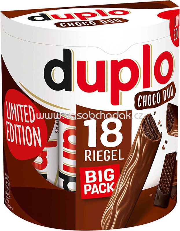 Ferrero Duplo Riegel Choco Duo, 18 St, 327,6g