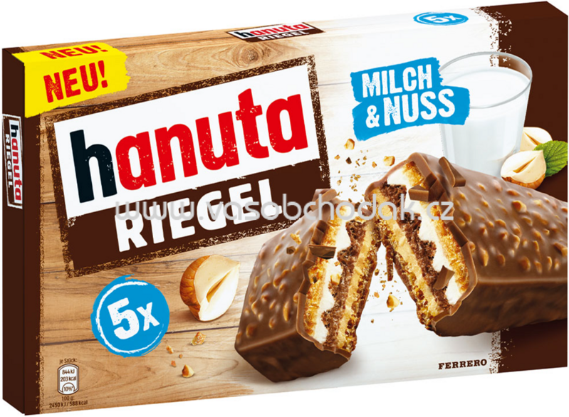 Ferrero Hanuta Riegel, 5 St, 172,5g Ferrero Hanuta Riegel, 5 St, 172,5g
