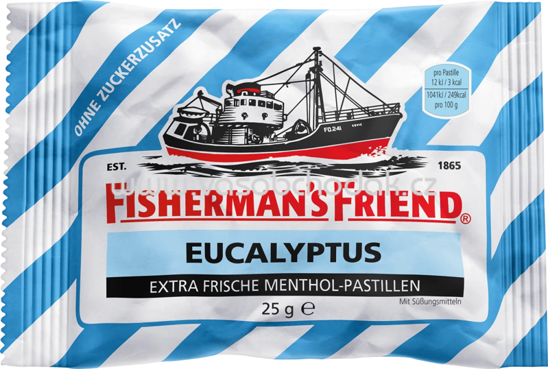 Fisherman's Friend Eucalyptus, ohne zucker, 25g Fisherman's Friend Eucalyptus, ohne zucker, 25g
