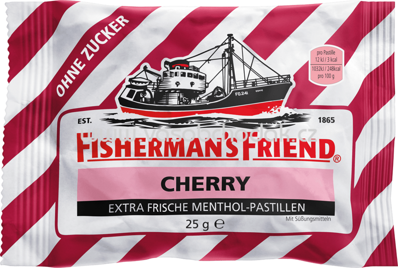 Fisherman's Friend Cherry, ohne zucker, 25g Fisherman's Friend Cherry, ohne zucker, 25g