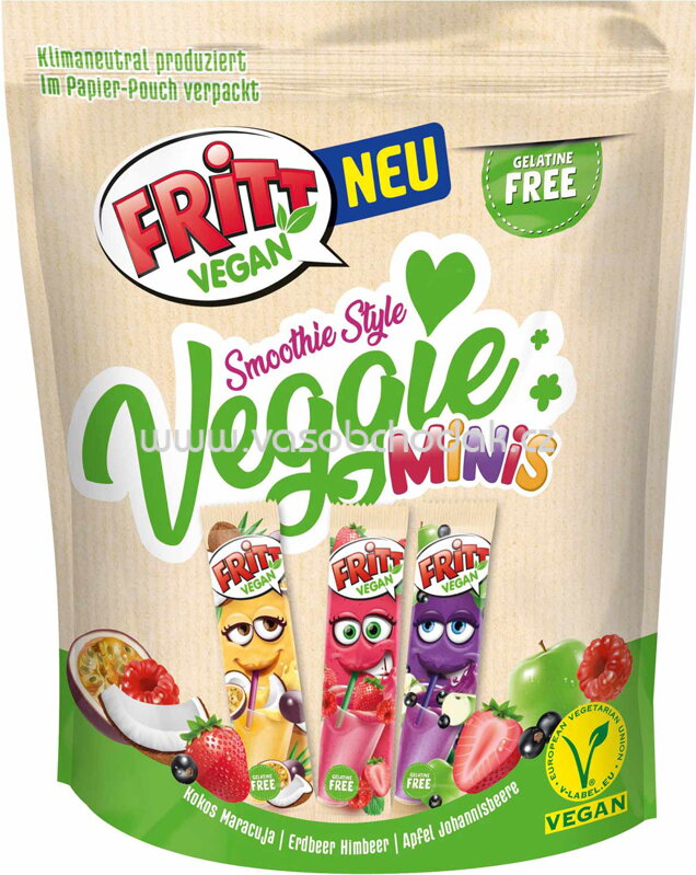 Fritt Kaubonbon Vegan Smoothie Style Veggie Minis Mix, 135g