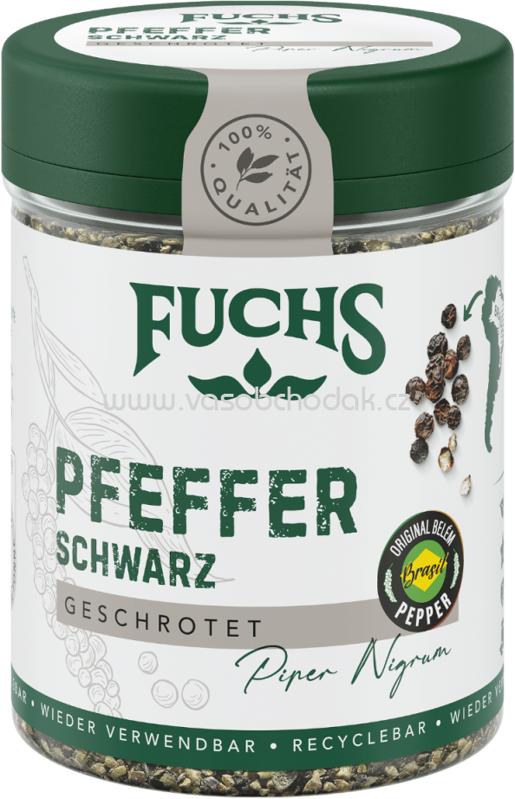 Fuchs Pfeffer schwarz, geschrotet, 60g