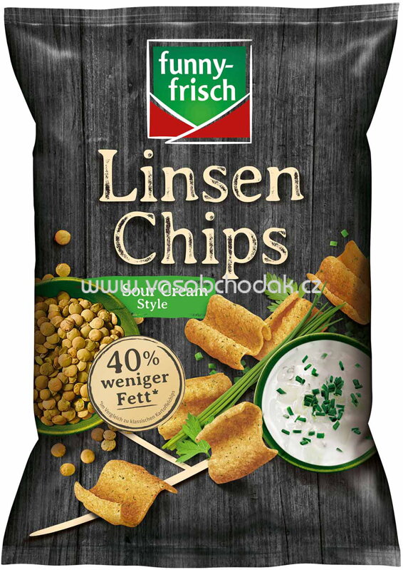 Funny-frisch Linsen Chips Sour Cream, 90g