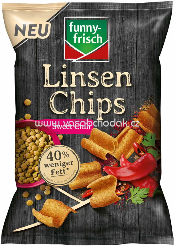 Funny-frisch Linsen Chips Sweet Chili, 90g Funny-frisch Linsen Chips Sweet Chili, 90g