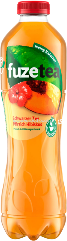 Fuze Tea Schwarzer Tee Pfirsich Hibiskus, 1l