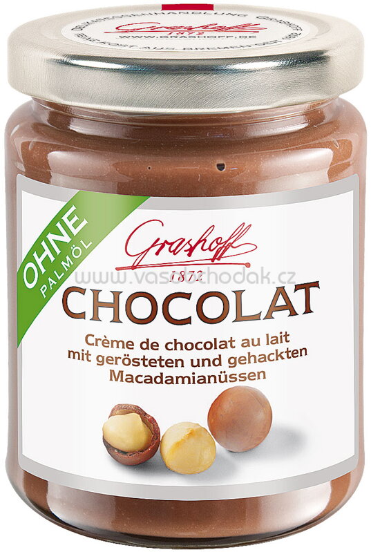 Grashoff Milch Chocolat mit gerösteten und gehackten Macadamianüssen, 235g