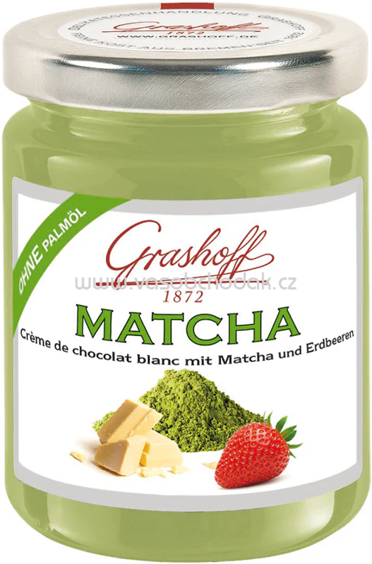 Grashoff Weiße Chocolat mit Matcha und Erdbeeren, 250g