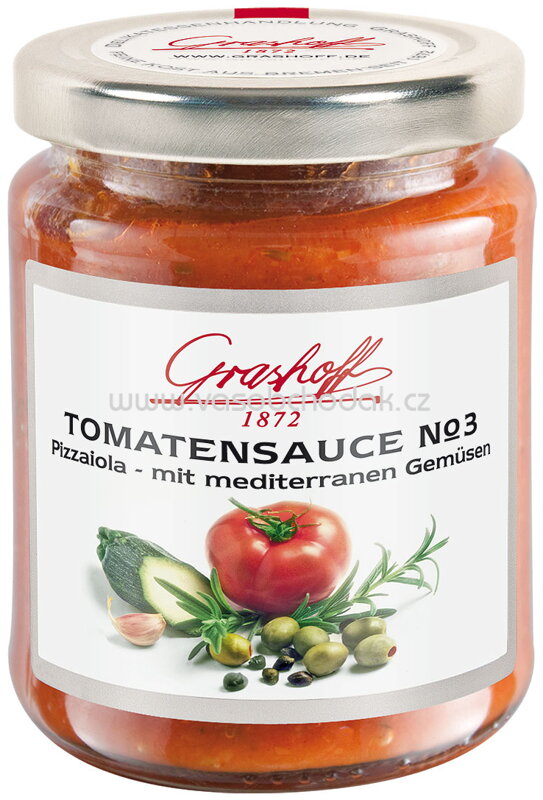 Grashoff Tomatensauce No.3 Pizzaiola mit mediterranen Gemüse, 200 ml