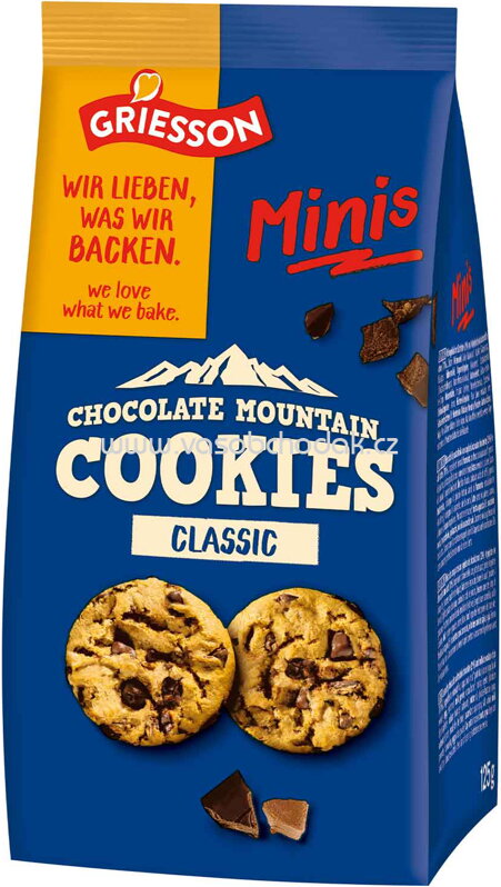 Griesson Chocolate Mountain Cookies Classic Minis, 125g Griesson Chocolate Mountain Cookies Classic Minis, 125g