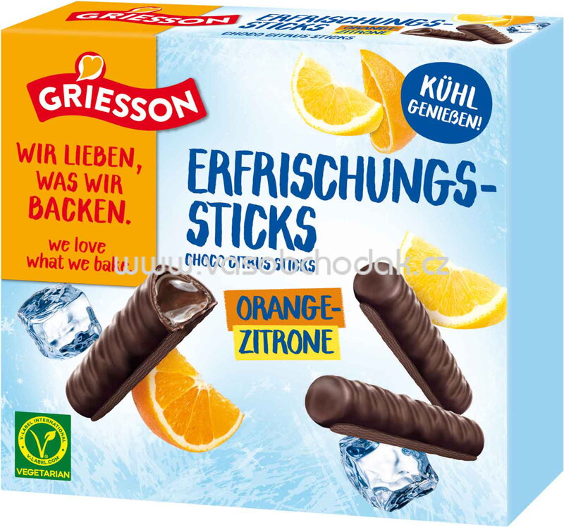 Griesson Erfrischungssticks Orange-Zitrone, 150g Griesson Erfrischungssticks Orange-Zitrone, 150g