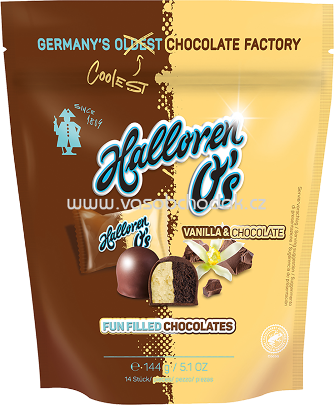 Halloren O's Vanilla & Chocolate Beutel, 144g