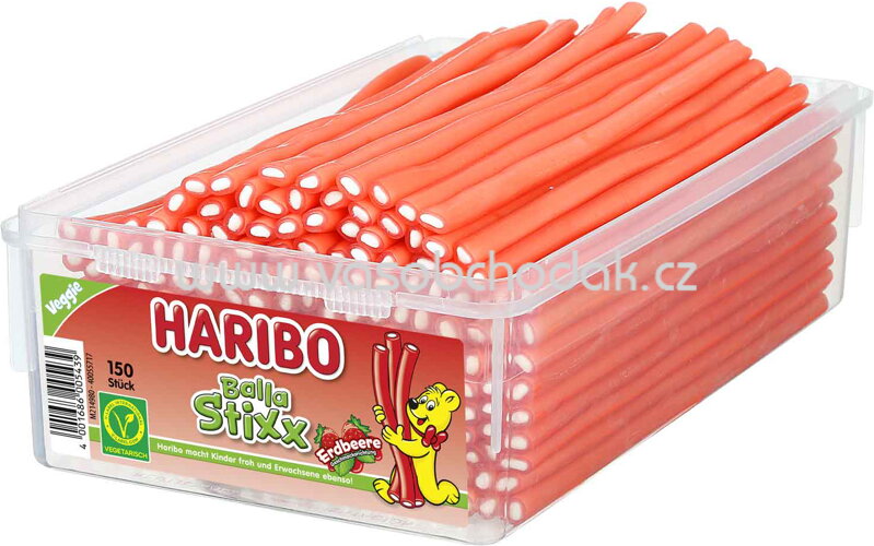 Haribo Balla Stixx Erdbeere 150 St, Dose, 1125g Haribo Balla Stixx Erdbeere 150 St, Dose, 1125g
