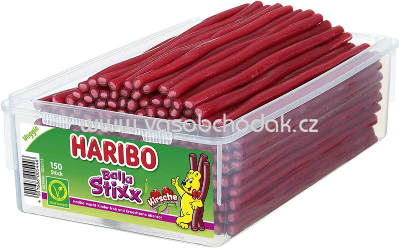 Haribo Balla Stixx Kirsche 150 St, Dose, 1125g Haribo Balla Stixx Kirsche 150 St, Dose, 1125g